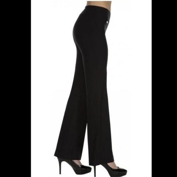 Lisette L Black Stretch Pull-on Flare Casual Dress Pants Size 6 - Picture 2 of 9